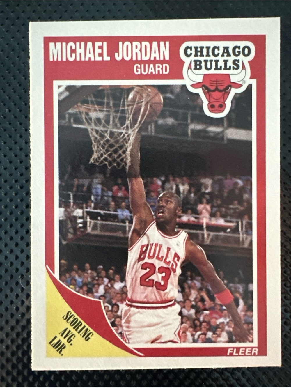 Michael Jordan Chicago Bulls Fleer Basketball Card - 1989 30+ Years Old Rare